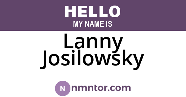 Lanny Josilowsky