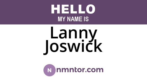 Lanny Joswick