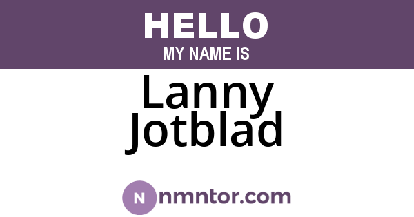 Lanny Jotblad