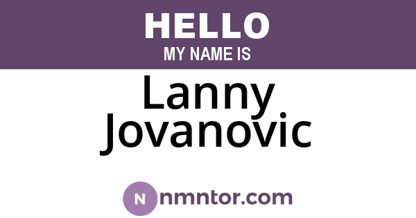 Lanny Jovanovic