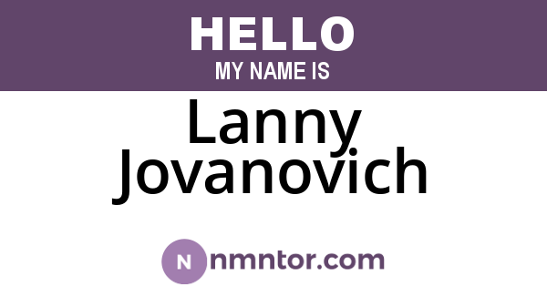 Lanny Jovanovich