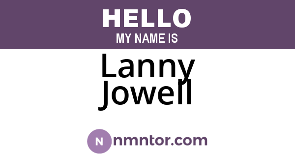 Lanny Jowell