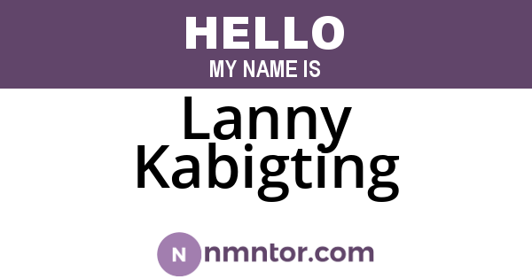 Lanny Kabigting