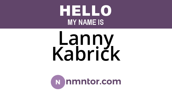 Lanny Kabrick