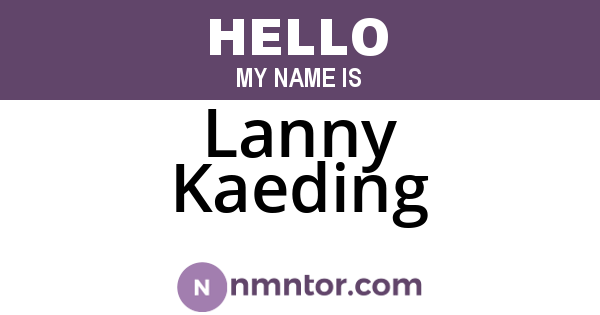 Lanny Kaeding