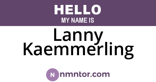 Lanny Kaemmerling