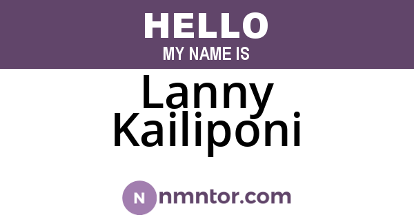 Lanny Kailiponi