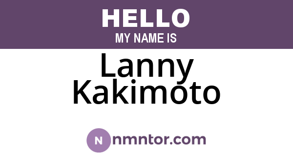 Lanny Kakimoto