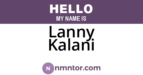 Lanny Kalani
