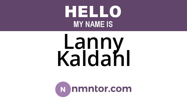 Lanny Kaldahl