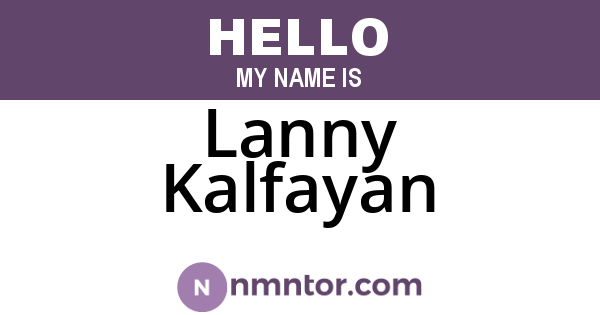 Lanny Kalfayan
