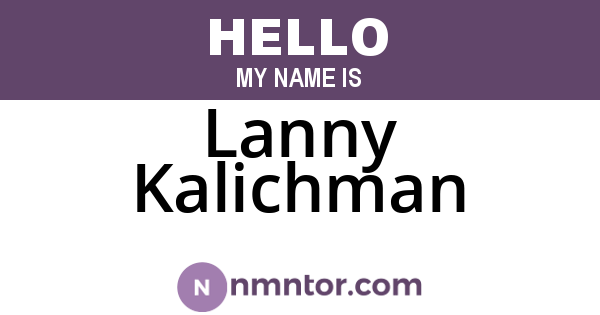 Lanny Kalichman