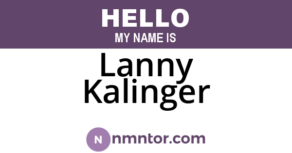 Lanny Kalinger
