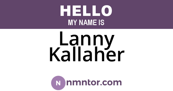 Lanny Kallaher