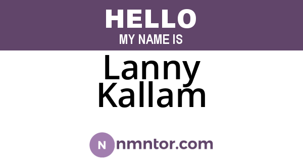 Lanny Kallam