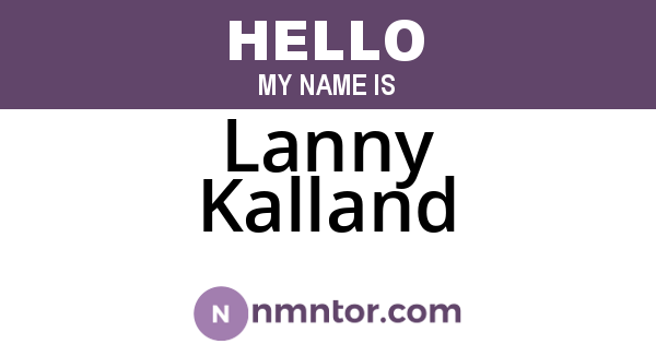 Lanny Kalland