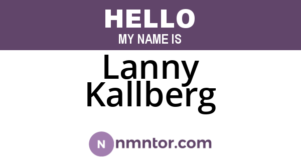 Lanny Kallberg