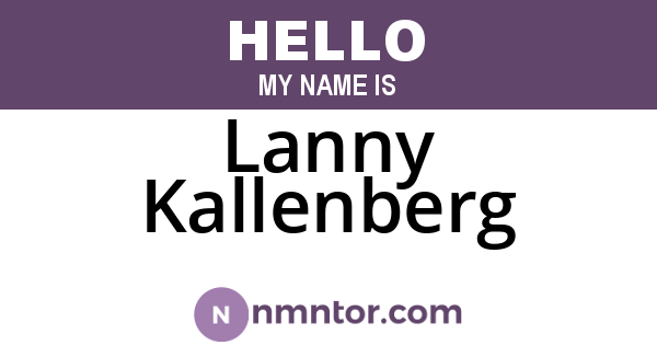 Lanny Kallenberg