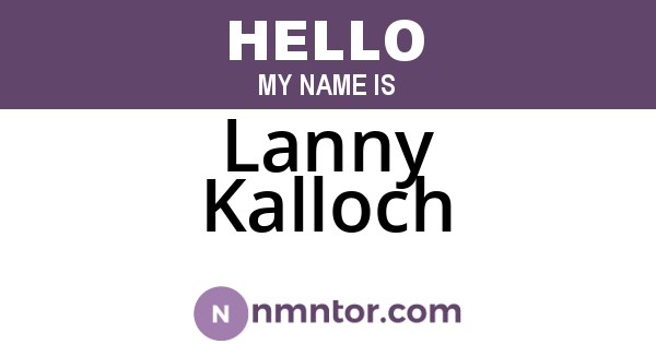 Lanny Kalloch