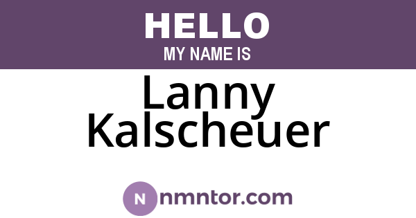 Lanny Kalscheuer