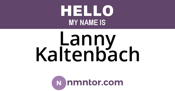 Lanny Kaltenbach