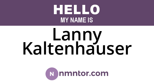 Lanny Kaltenhauser