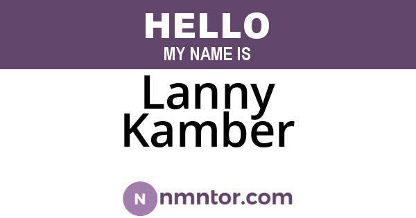 Lanny Kamber