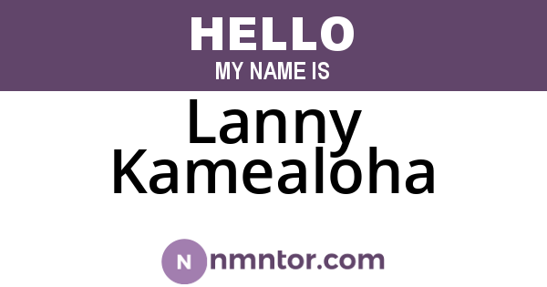 Lanny Kamealoha