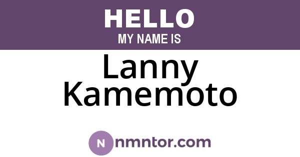 Lanny Kamemoto