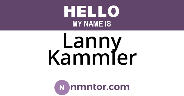 Lanny Kammler