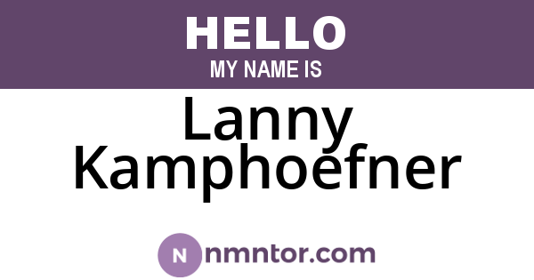 Lanny Kamphoefner