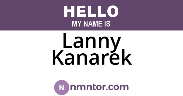 Lanny Kanarek
