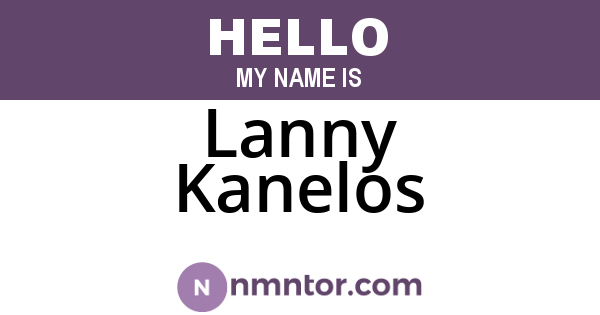 Lanny Kanelos