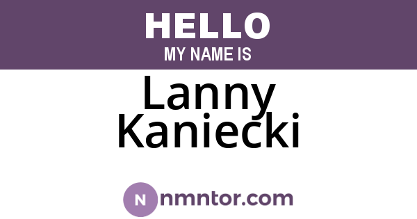 Lanny Kaniecki
