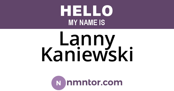 Lanny Kaniewski