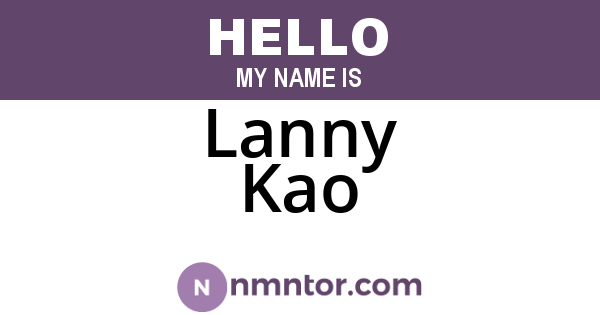 Lanny Kao