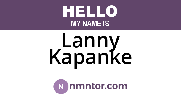 Lanny Kapanke
