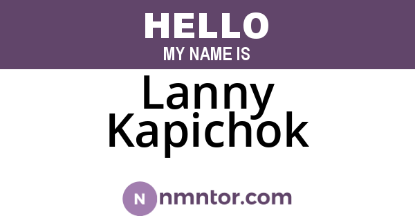 Lanny Kapichok