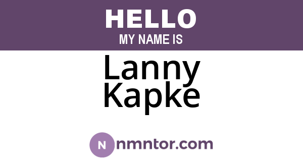 Lanny Kapke