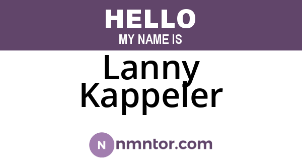 Lanny Kappeler