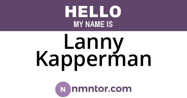 Lanny Kapperman