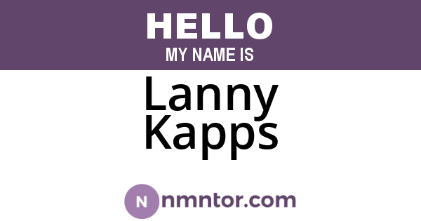 Lanny Kapps