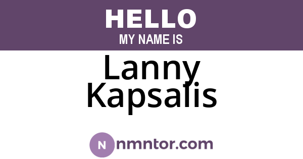 Lanny Kapsalis