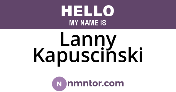 Lanny Kapuscinski
