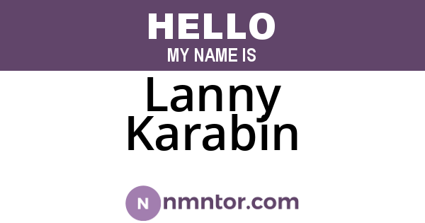 Lanny Karabin
