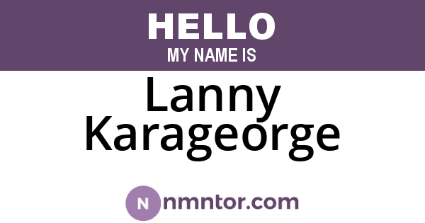 Lanny Karageorge