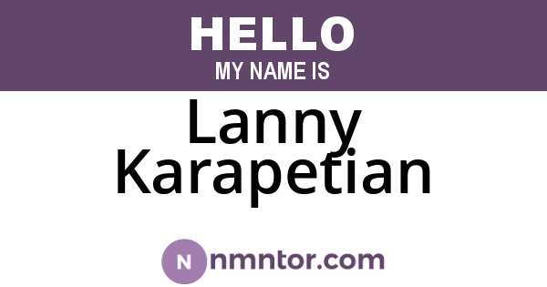 Lanny Karapetian