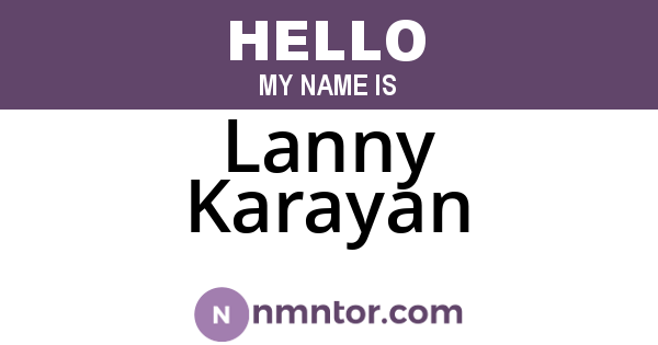 Lanny Karayan
