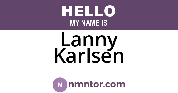 Lanny Karlsen