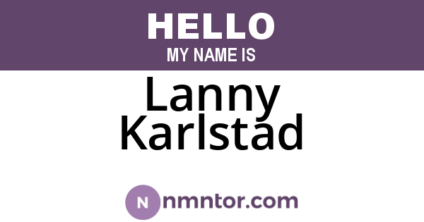 Lanny Karlstad